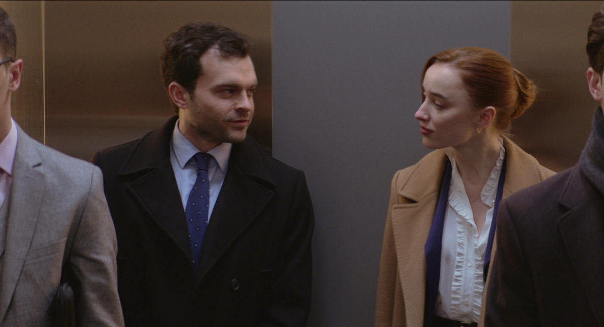 Alden Ehrenreich as Luke and Phoebe Dynevor as Emily in 'Fair Play.'