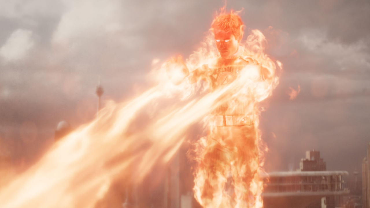 Joseph Quinn as Johnny Storm/Human Torch in 20th Century Studios/Marvel Studios' 'The Fantastic Four: First Steps'. Photo by Jay Maidment. © 2025 20th Century Studios / © and ™ 2025 Marvel.