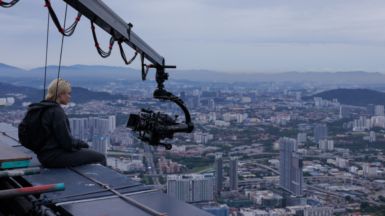 Florence Pugh on the set of Marvel Studios' 'Thunderbolts*'. Photo by Steve Swisher. © 2025 Marvel.