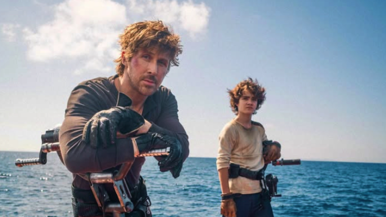 (L to R): Ryan Gosling and Flynn Gray on the set of 'Star Wars: Starfighter'. Photo: Shawn Levy/Instagram.